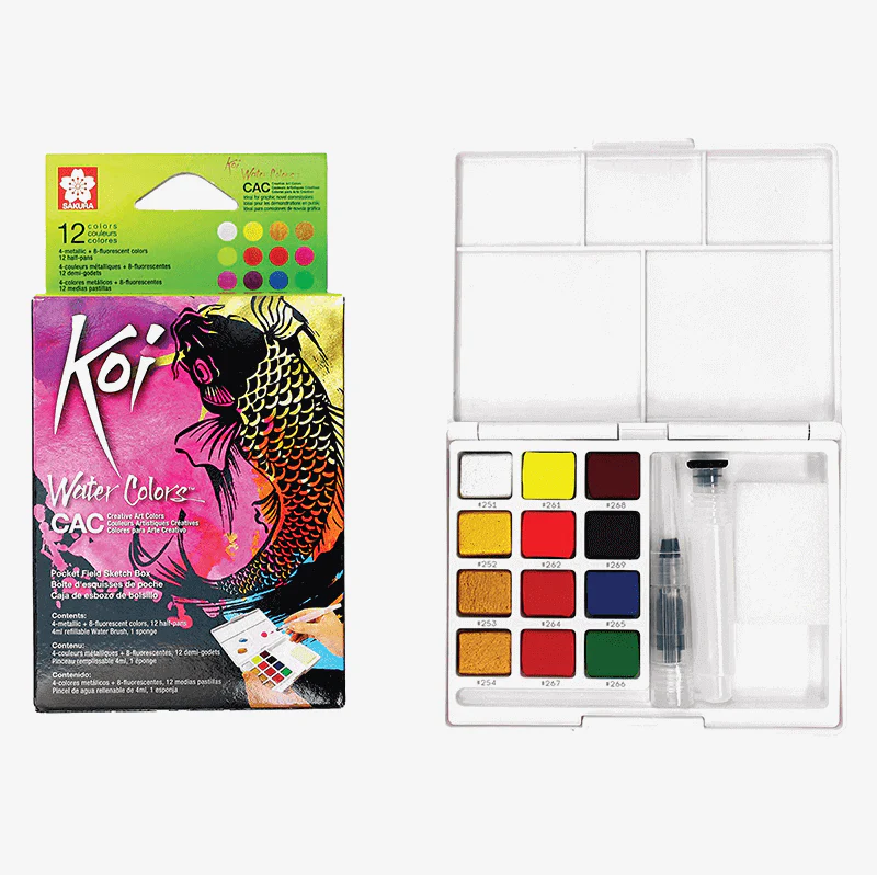 Sakura Koi Neon Cac Watercolor Set Of 12