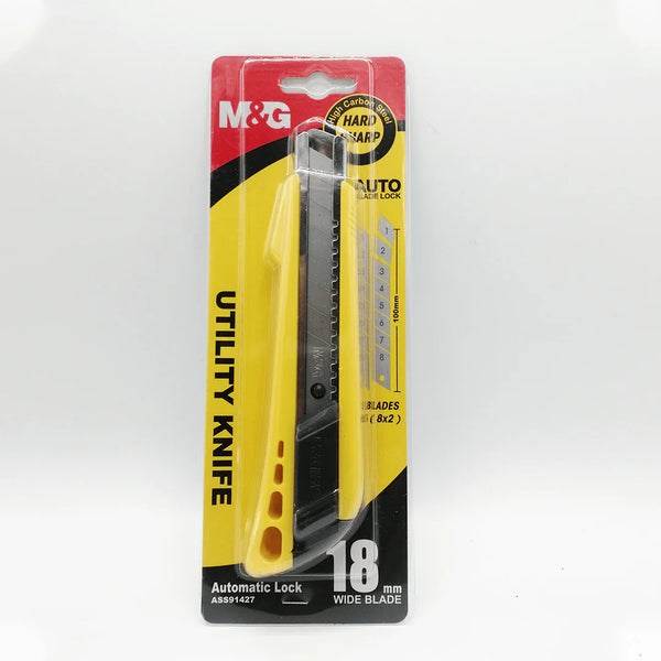 M&G Auto Blade Lock Utility Cutter 18mm Wide Blade