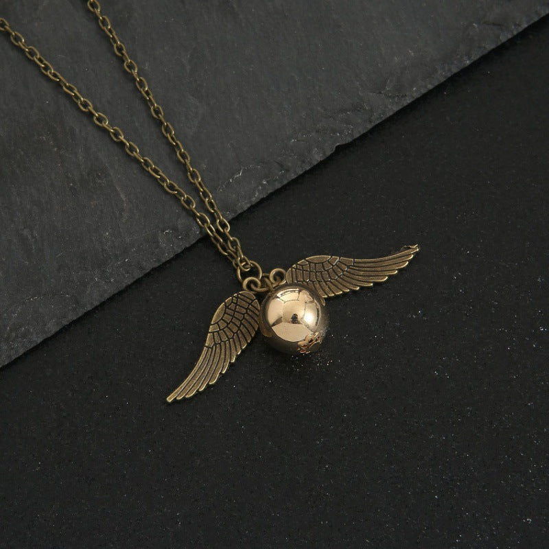 Harry Potter Bronze Snitch  - Necklace