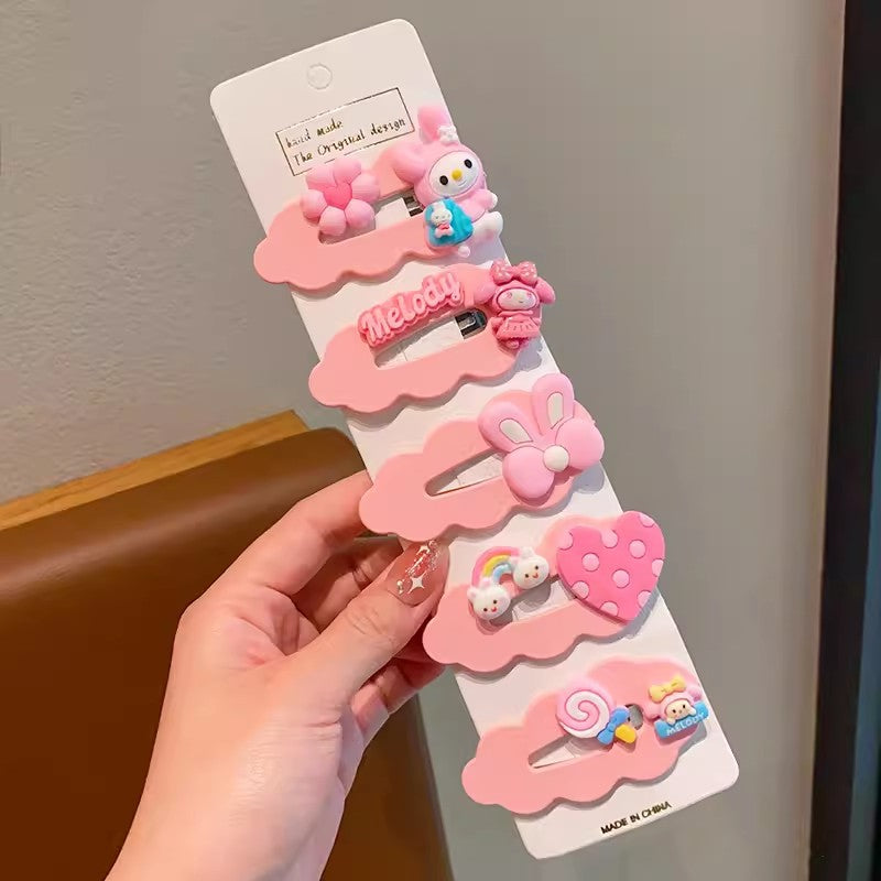 Sanrio Character My Melody - Hair Clip Set Of 5 - Style 1