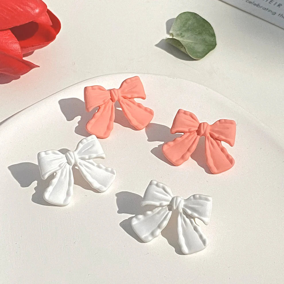 White Bow - Earring