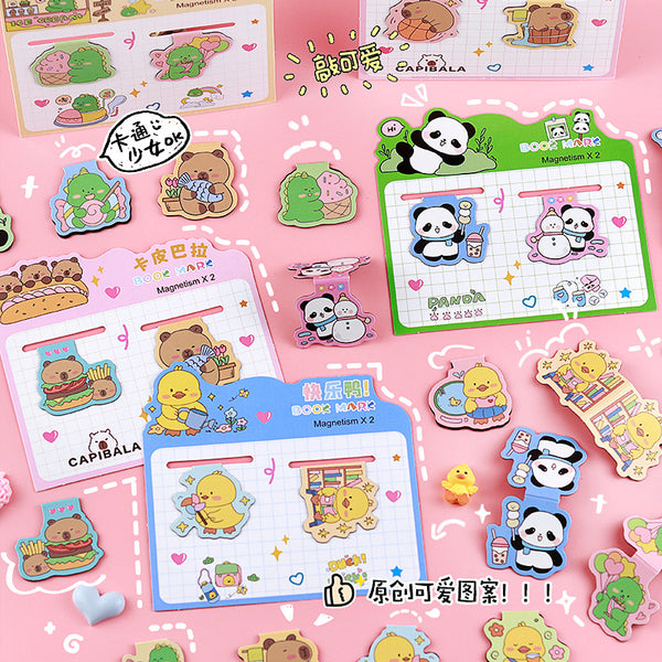 Cute Animals Magnetic - Bookmark Set Of 2