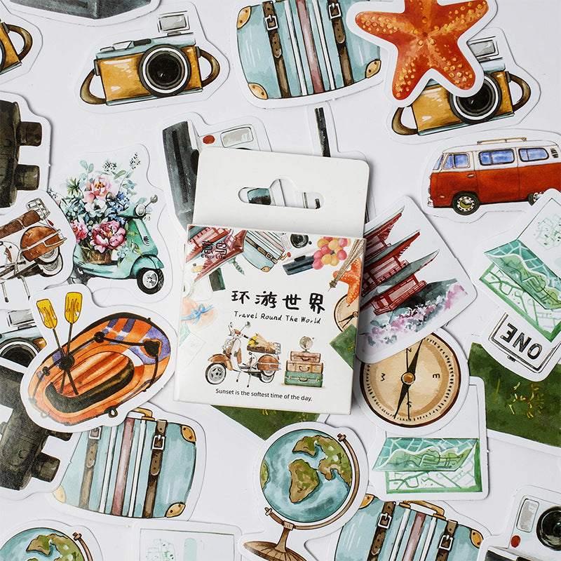 Travel Round The World   - Sticker