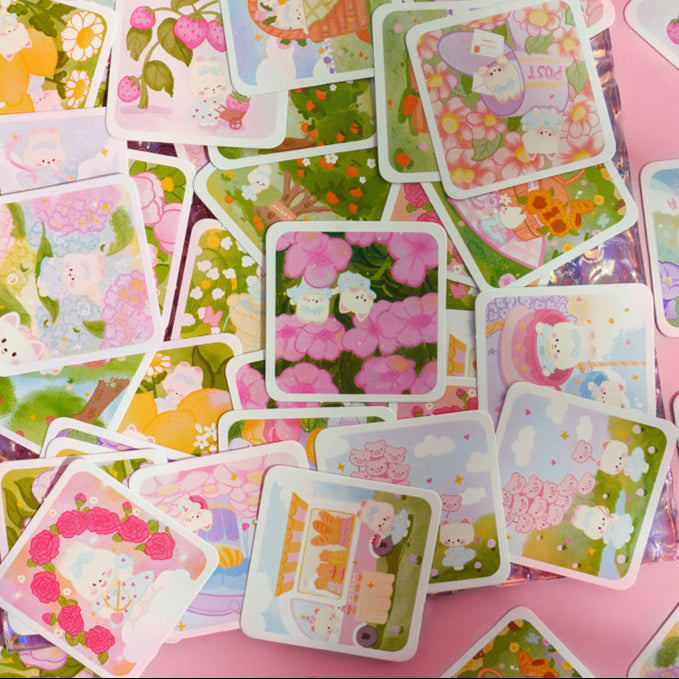 Flower & Animals  - Sticker