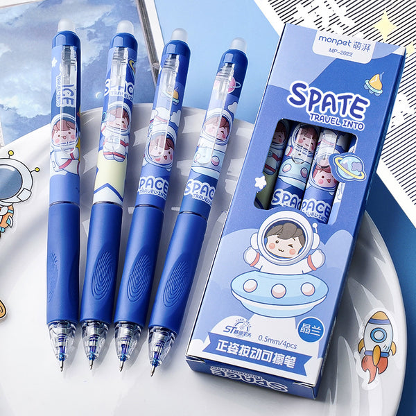 Space Travel  Erasable - Press Gel Pen Set of 4