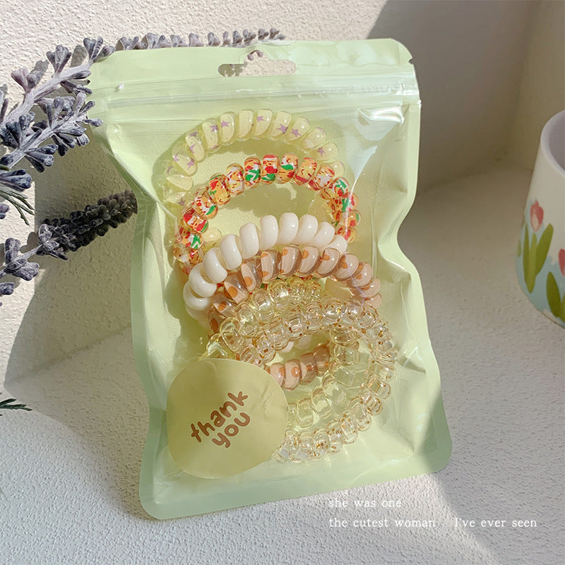 Yellow Pastel Colors - Hair Tie Set of 6