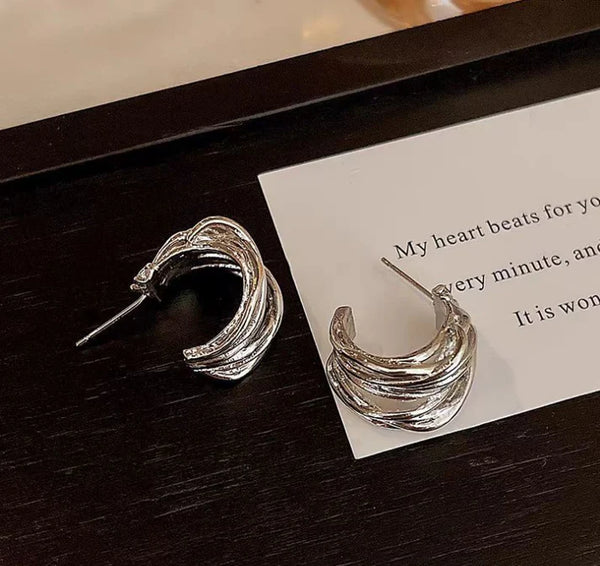 Silver Hoops - Earring