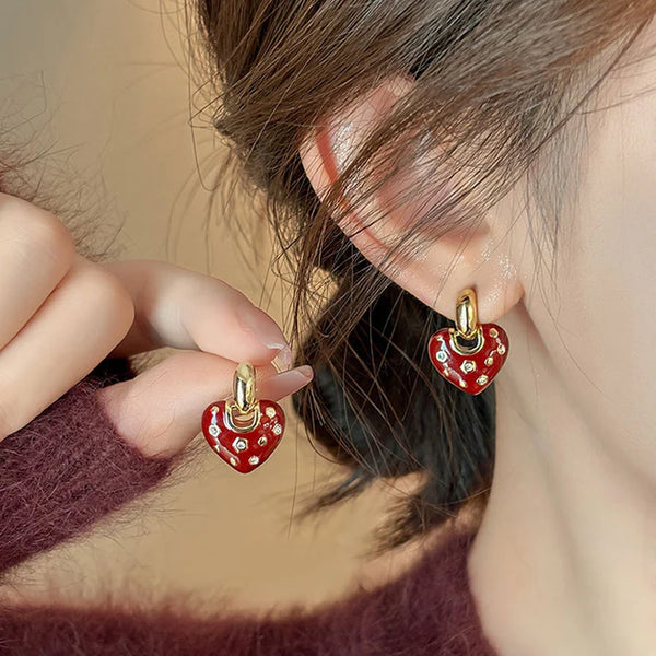 Glam Heart Gold - Earring