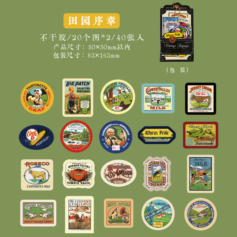 Exquisite Vintage Signage Collection - Sticker