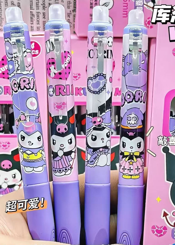 Kuromi Erasable - Press Gel Pen Set of 4