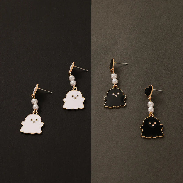 Black & White Ghost - Earring