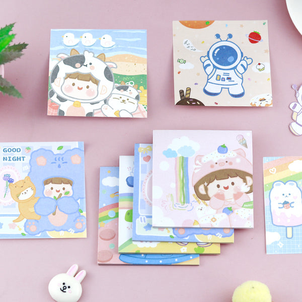 Kawai Paintings  Notepad - Sticky Notes Set of 4