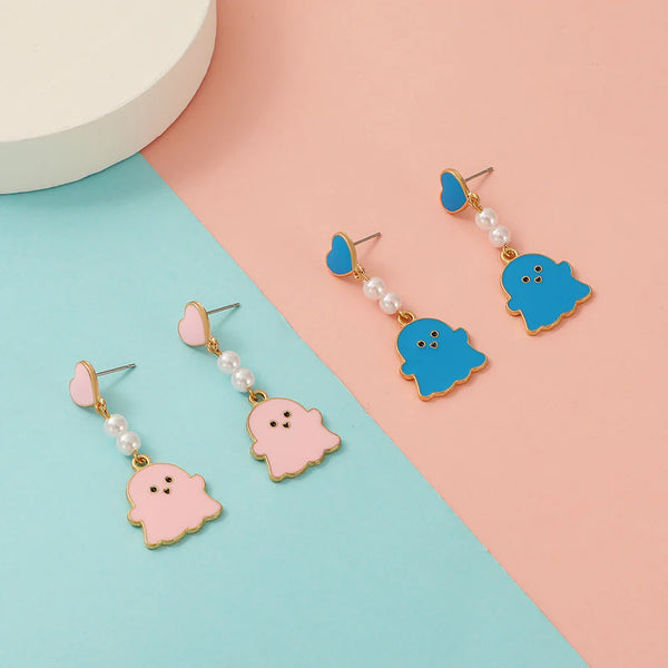 Pink & Blue Ghost - Earring