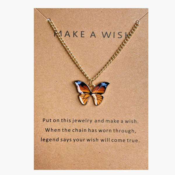 Yellow Butterfly Gold - Necklace