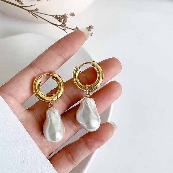 - Fancy Pearl Gold - Earring