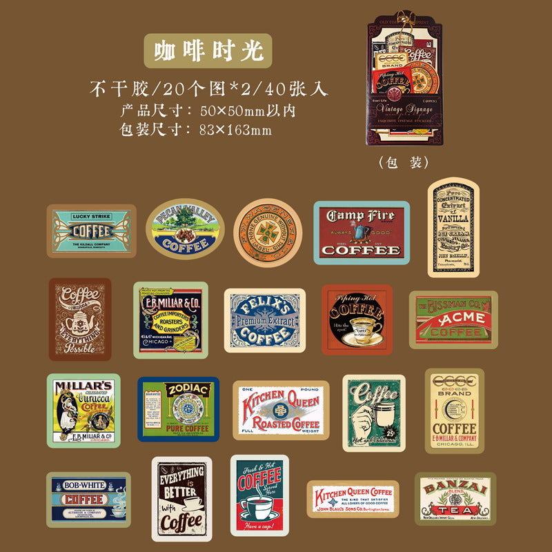 Exquisite Vintage Signage Collection - Sticker