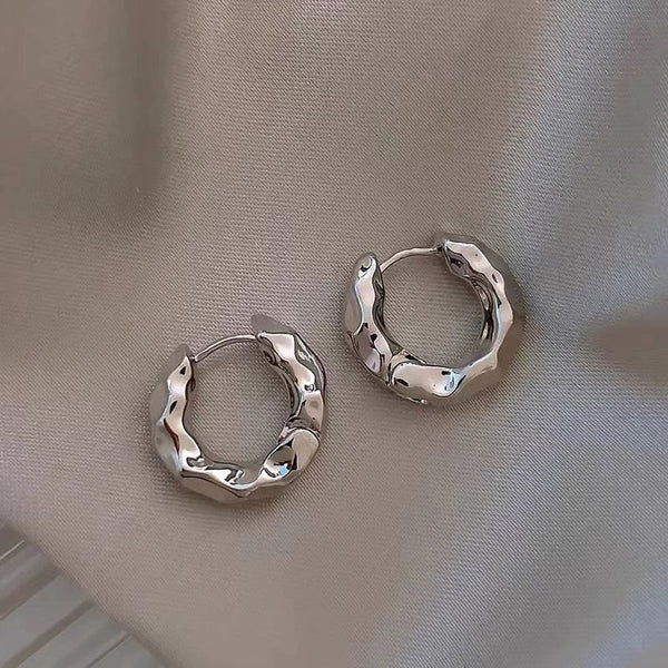 Geometric Foiled Silver - Earring