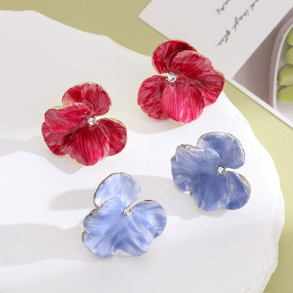 Marbled Flower - Earring
