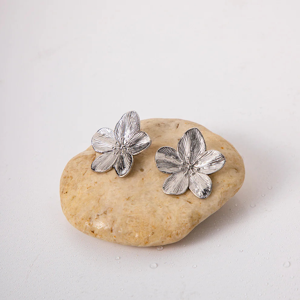 Silver Flower - Earring