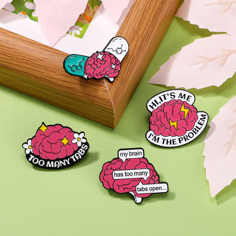 Brain Medical Pills  - Enamel Pin