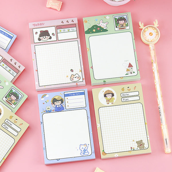 Today Kawai Girl Notepad - Sticky Notes