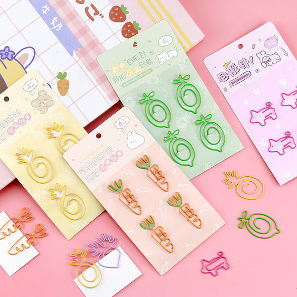 Vegie & Cuties  - Paper Clips Set of 4