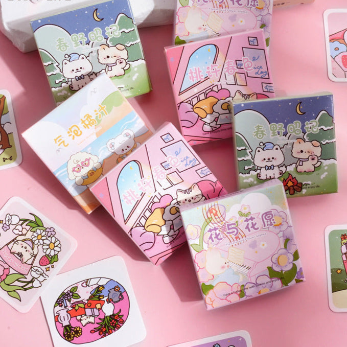 Flower &amp; Animals  - Sticker