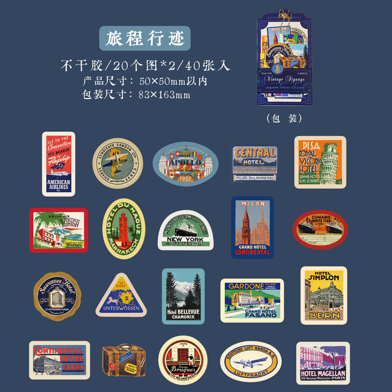 Exquisite Vintage Signage Collection - Sticker