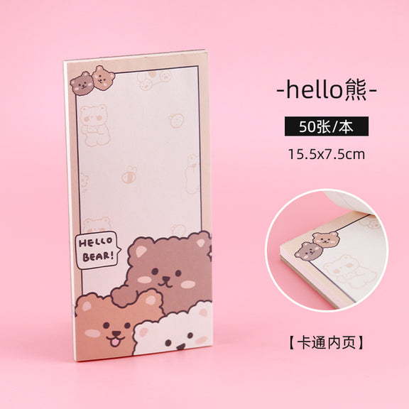 Kawaii Girl & Animals Notepad - Sticky Notes – BLINGSPOT