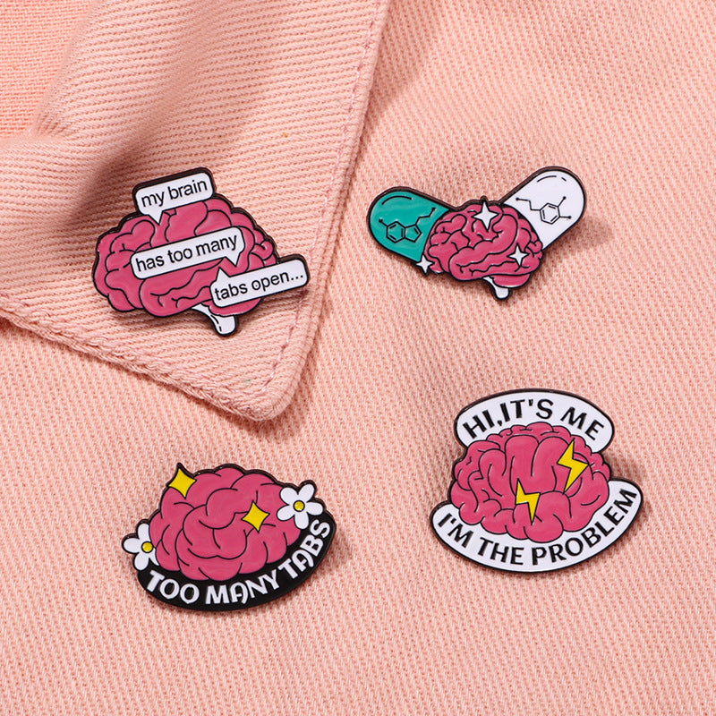 Brain Medical Pills  - Enamel Pin