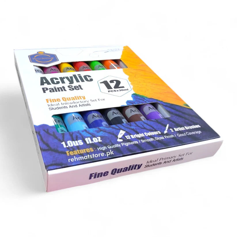 Keep Smiling Premium Acrylic Set of 12 / 18 ( Paints 30ml )