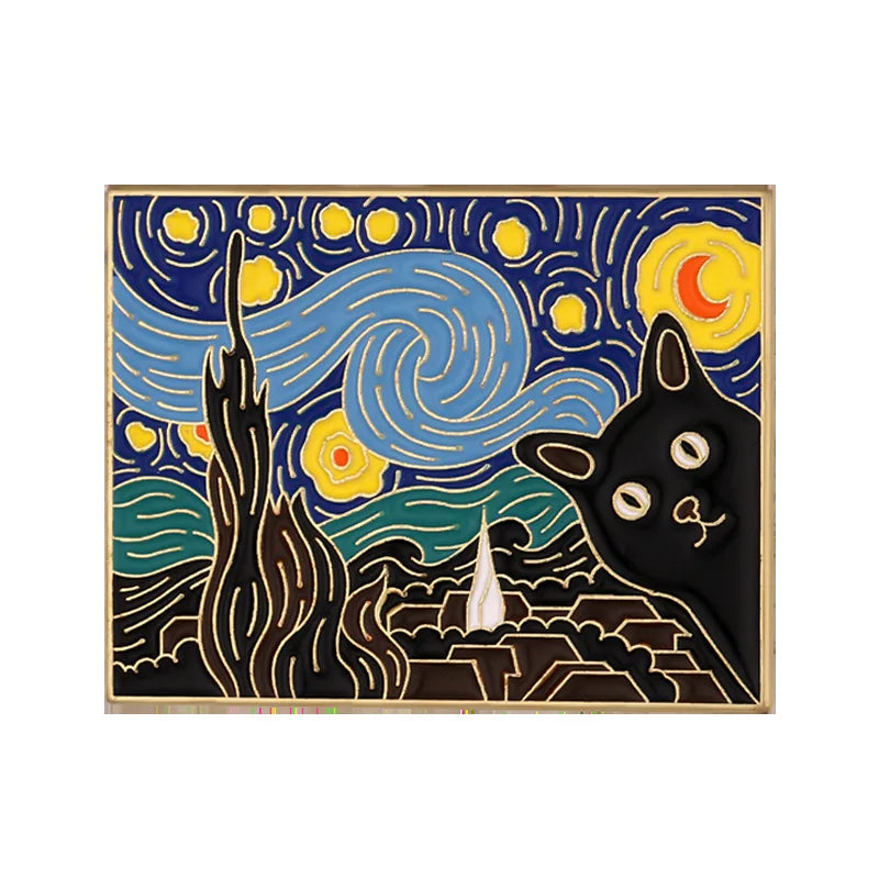 Van Gogh Series Enamel Pin - Style 2