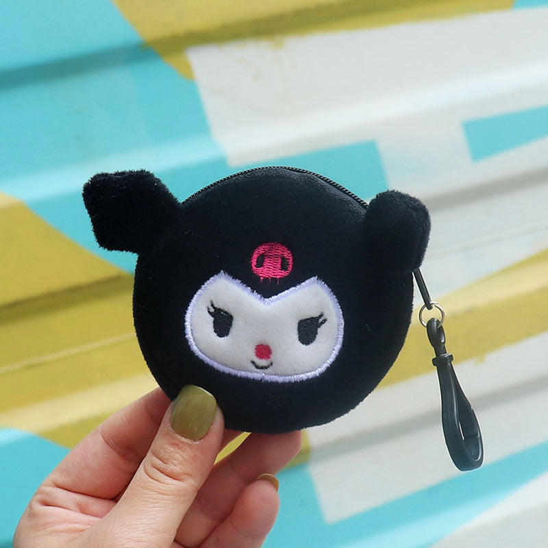 Sanrio Black Kuromi Mini Plush - Pouch