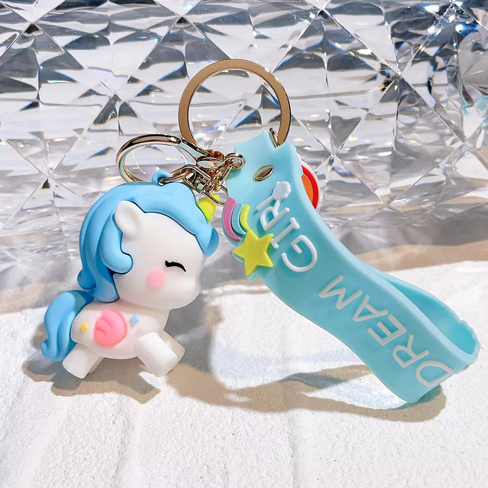 Dream Girl Blue Unicorn Gold - Key Ring – BLINGSPOT