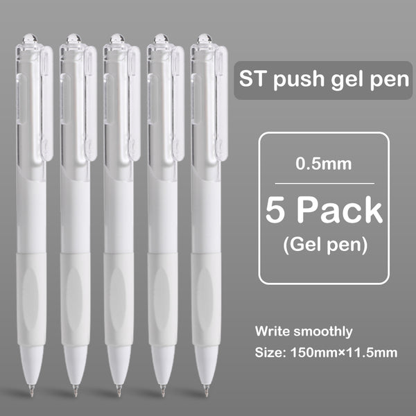 St Series Peach White - Press Gel Pen Set of 5
