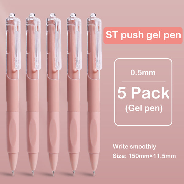 St Series Peach Pink - Press Gel Pen Set of 5