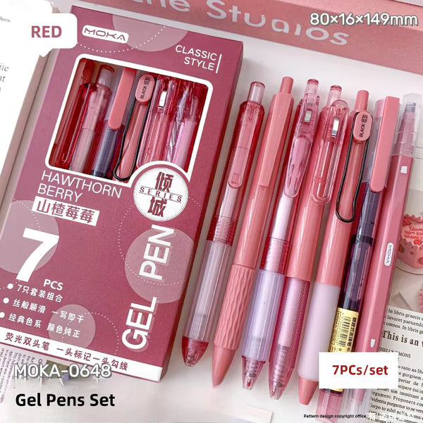 Hawthorn Berry  - Classic Style Series - Set Of 7 Pens