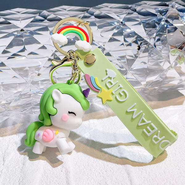 Dream Girl Green Unicorn Gold - Key Ring