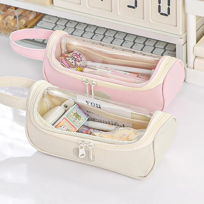 Fancy Transparent Series Purple - Large Capacity  Pouch