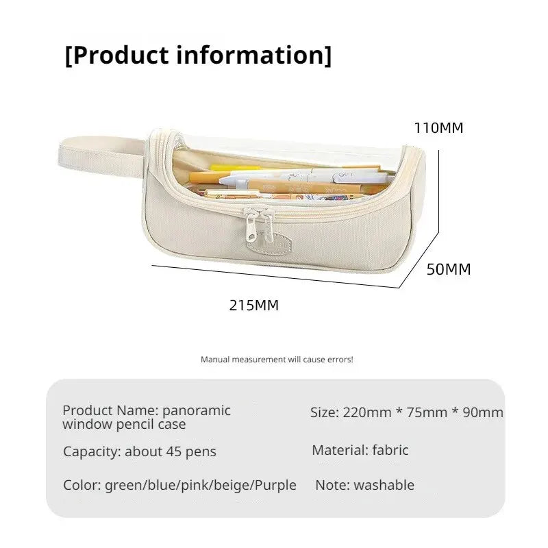 Fancy Transparent Series Purple - Large Capacity  Pouch