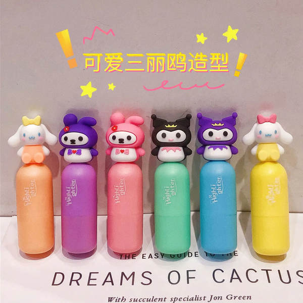 Sanrio Jumbo Highlighter Set Of 6