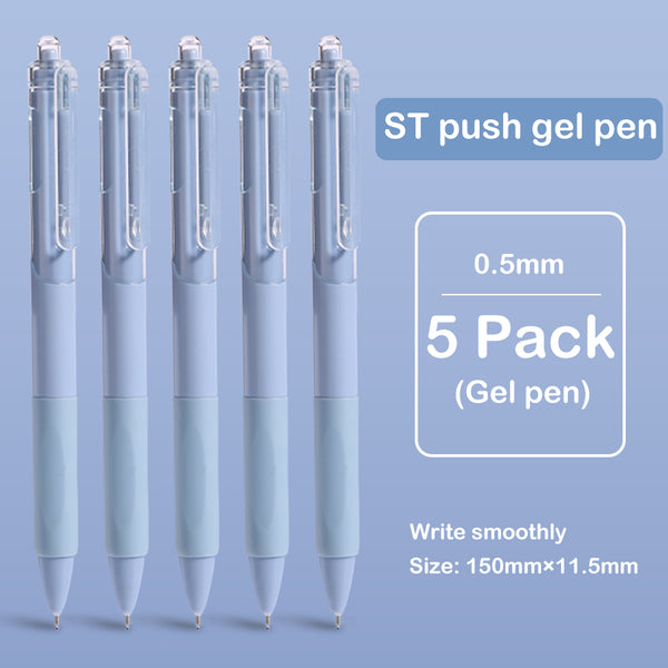 St Series Peach Blue - Press Gel Pen Set of 5