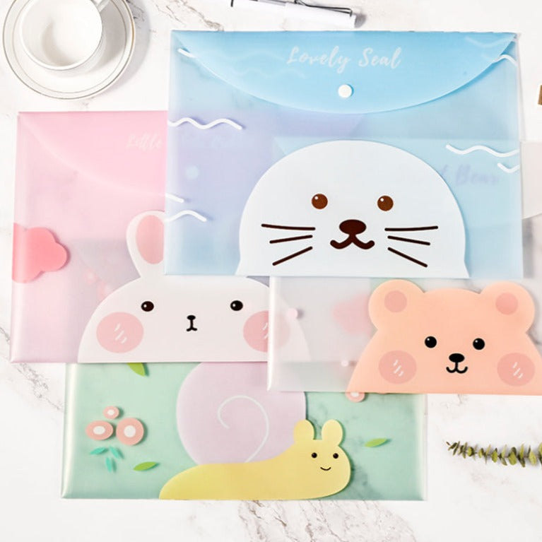 Cute Animal Document Folder - Large Pouch