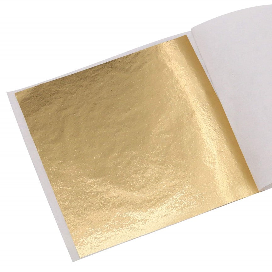 Keep Smiling Metallic Foil Flakes Gold Leaves Set of 25 Sheets