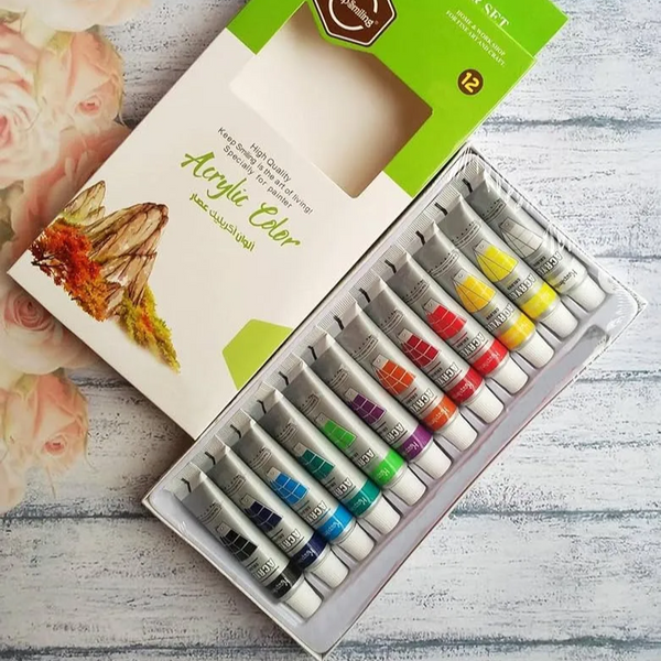 Keep Smiling Acrylic Painting Colors Set Of 12