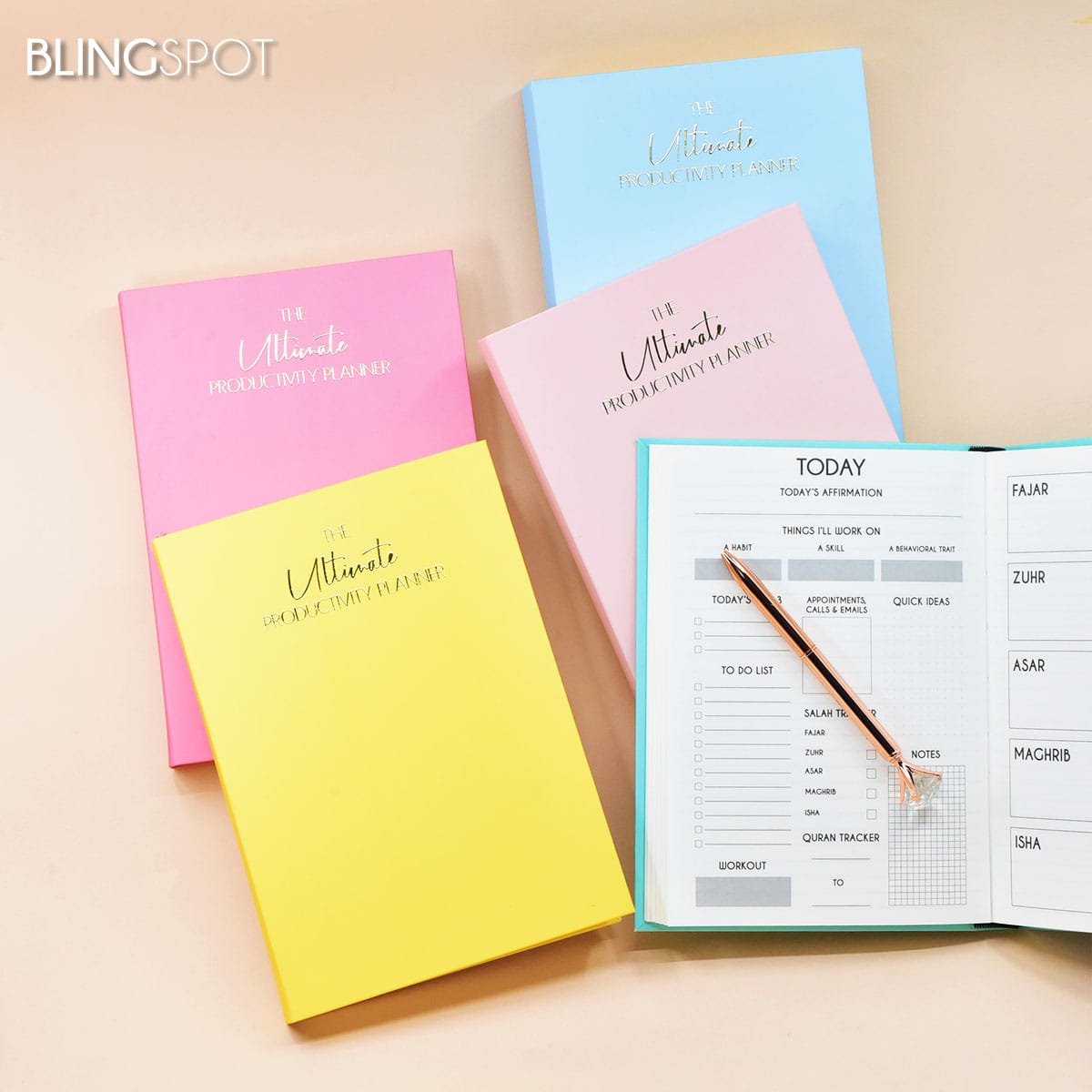 The Ultimate Productivity Ice Blue Planner Journal - Scratch &amp; Dent Sale