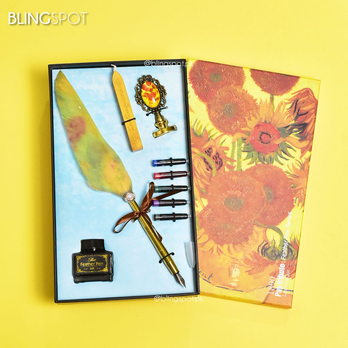 Sunflowers - Van-Gogh Vintage Dip Pen Set