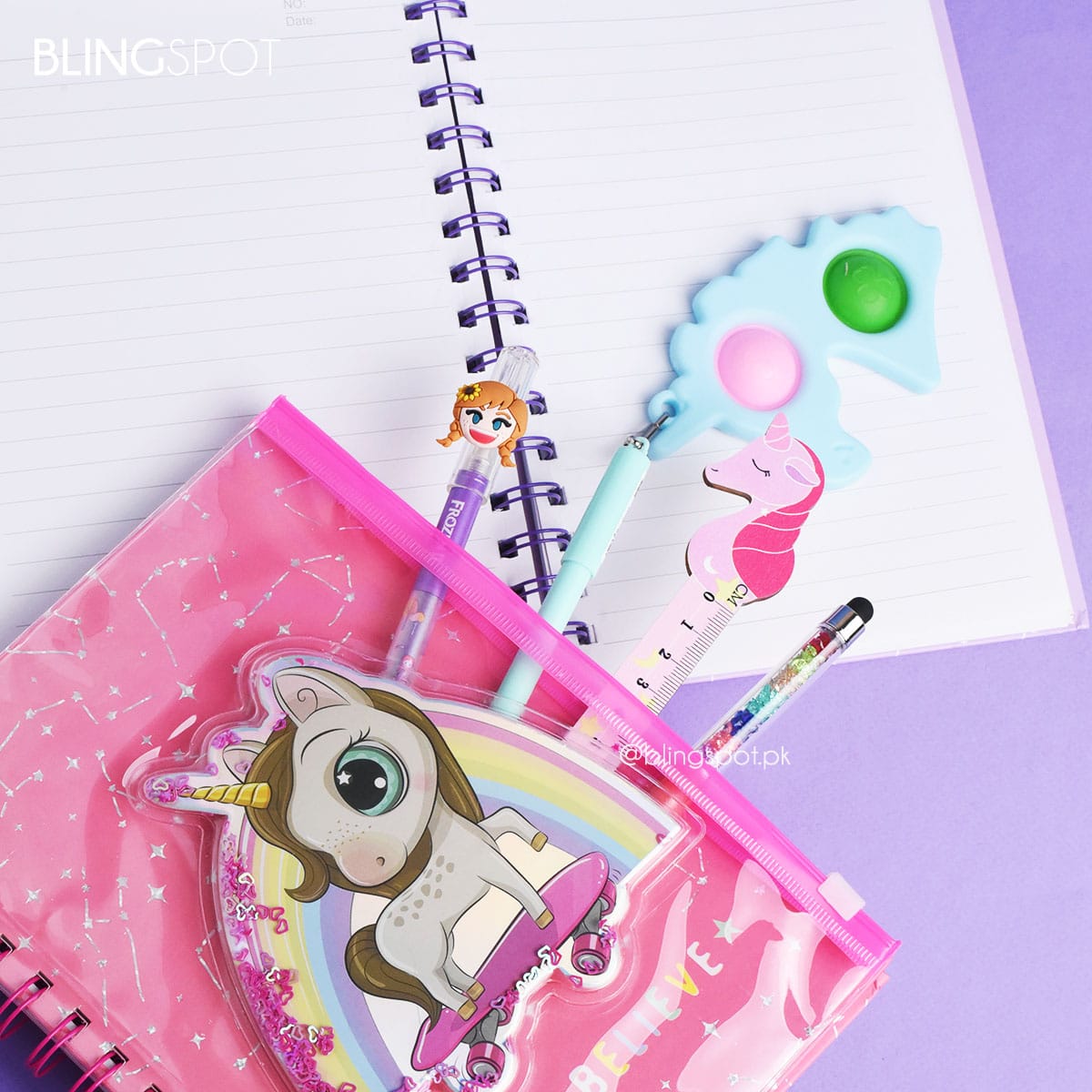 Unicorn Clear Pouch  - Journal Style 1