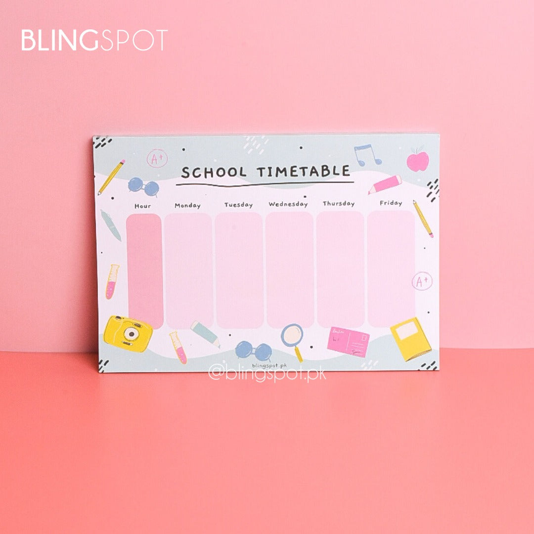 School Timetable  - Notepad
