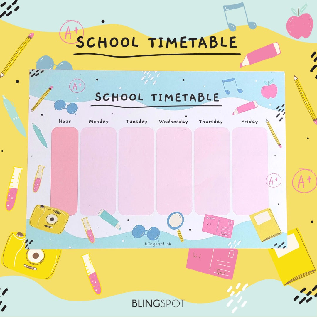 School Timetable  - Notepad